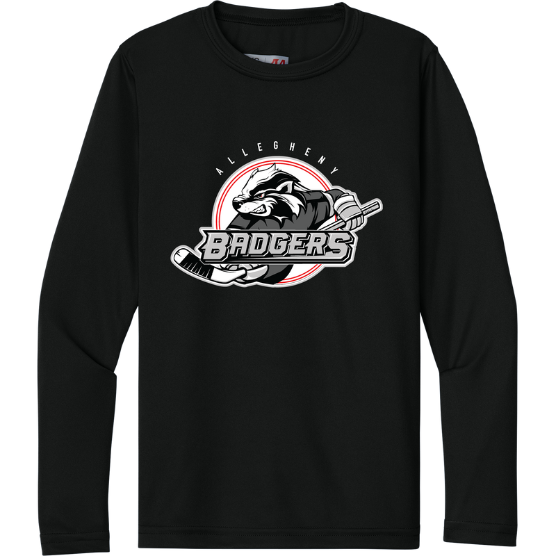Allegheny Badgers Youth Cooling Performance Long Sleeve Tee