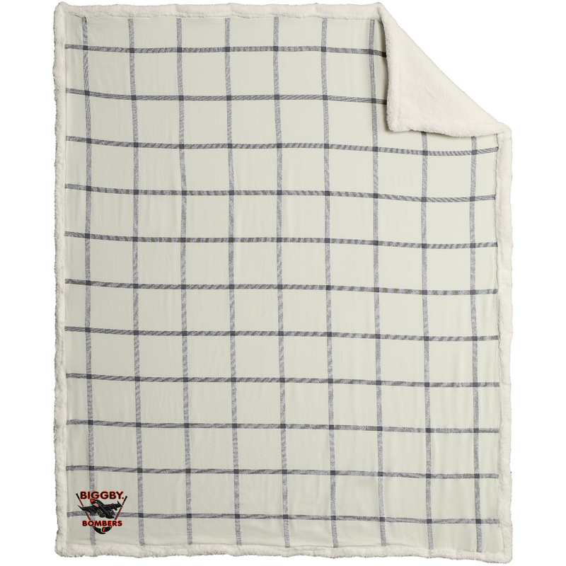 Biggby Bombers Flannel Sherpa Blanket