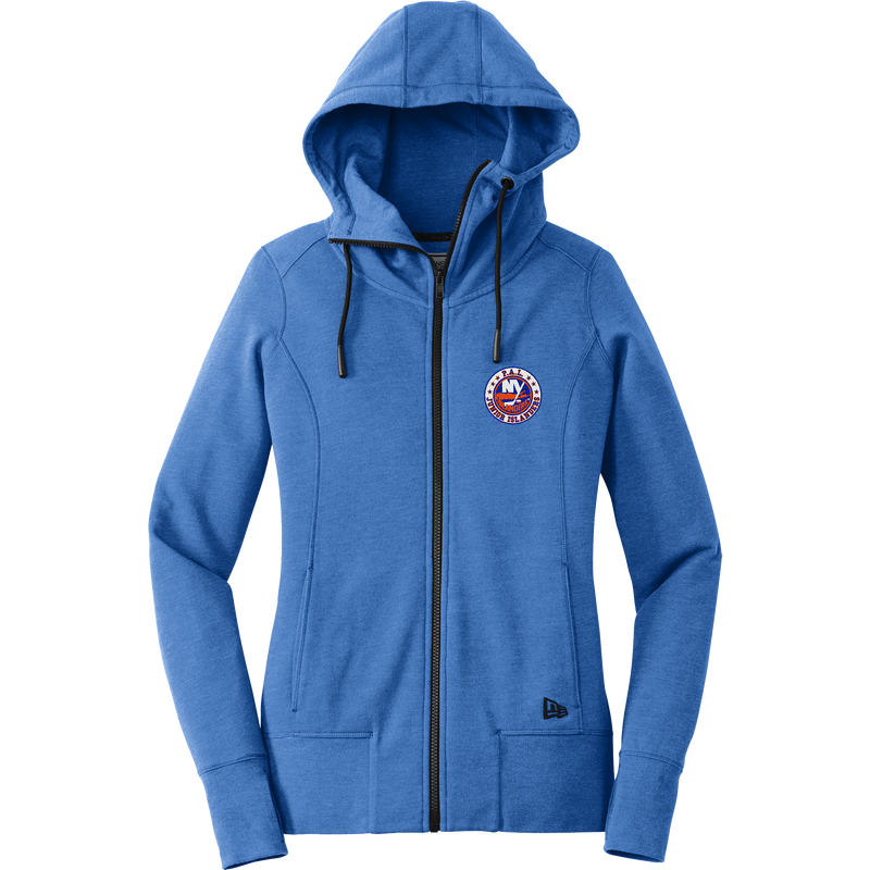 PAL Jr. Islanders New Era Ladies Tri-Blend Fleece Full-Zip Hoodie