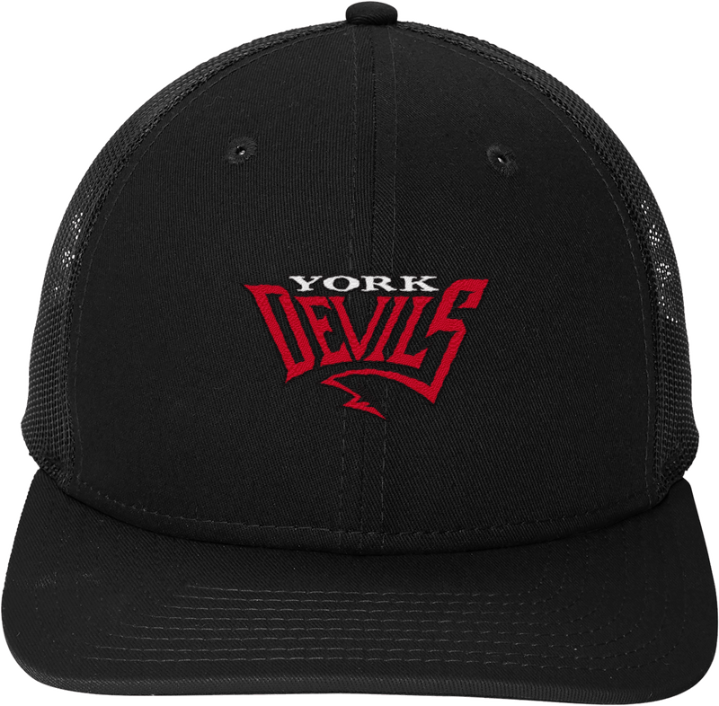 York Devils New Era Snapback Low Profile Trucker Cap