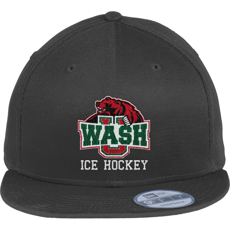 Wash U New Era Flat Bill Snapback Cap