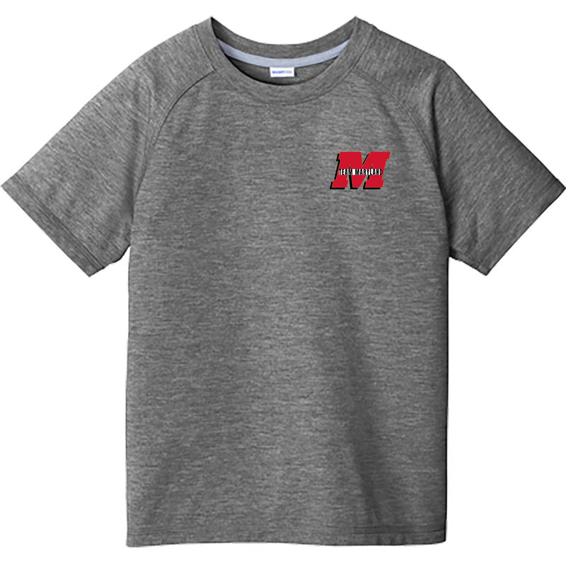 Team Maryland Youth PosiCharge  Tri-Blend Wicking Raglan Tee