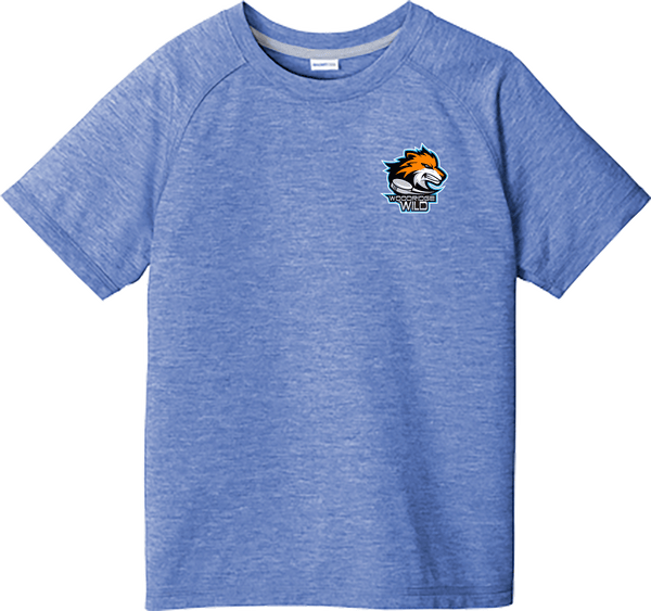 Woodridge Wild Youth PosiCharge  Tri-Blend Wicking Raglan Tee